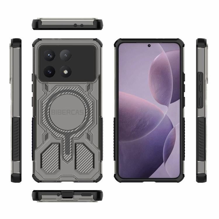 For Redmi K70 BIBERCAS Transparent Color Series MagSafe Air Bag Shockproof Phone Case