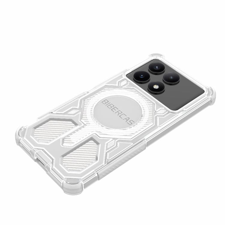 For Redmi K70E BIBERCAS Transparent Color Series MagSafe Air Bag Shockproof Phone Case