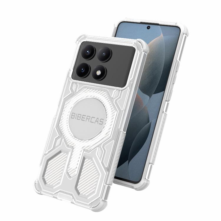 For Redmi K70E BIBERCAS Transparent Color Series MagSafe Air Bag Shockproof Phone Case