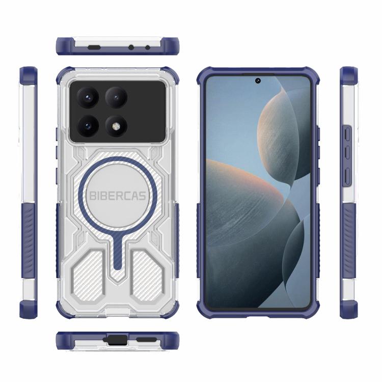 For Redmi K70E BIBERCAS Transparent Color Series MagSafe Air Bag Shockproof Phone Case