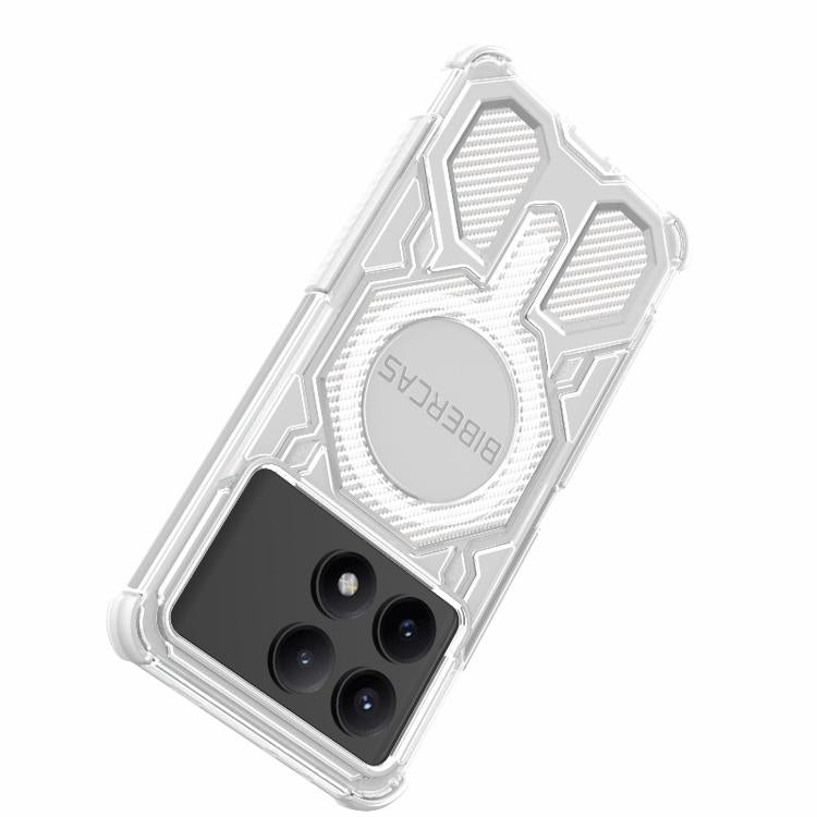For Redmi K70E BIBERCAS Transparent Color Series MagSafe Air Bag Shockproof Phone Case