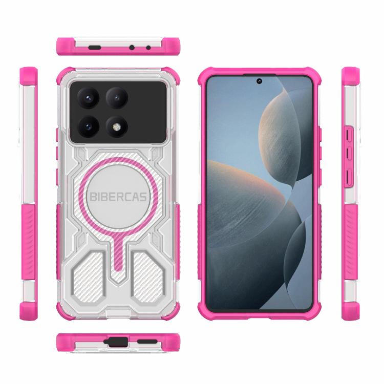 For Redmi K70E BIBERCAS Transparent Color Series MagSafe Air Bag Shockproof Phone Case