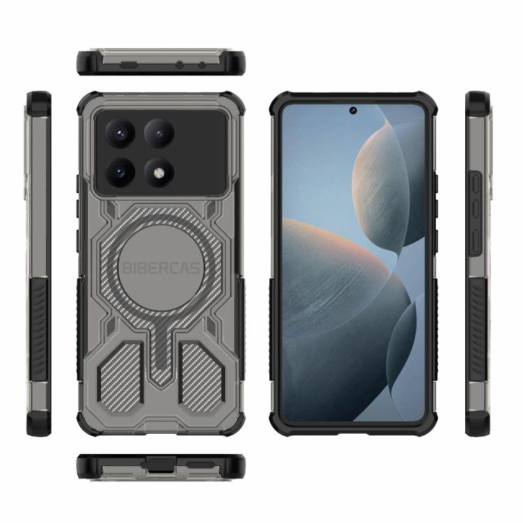 For Redmi K70E BIBERCAS Transparent Color Series MagSafe Air Bag Shockproof Phone Case