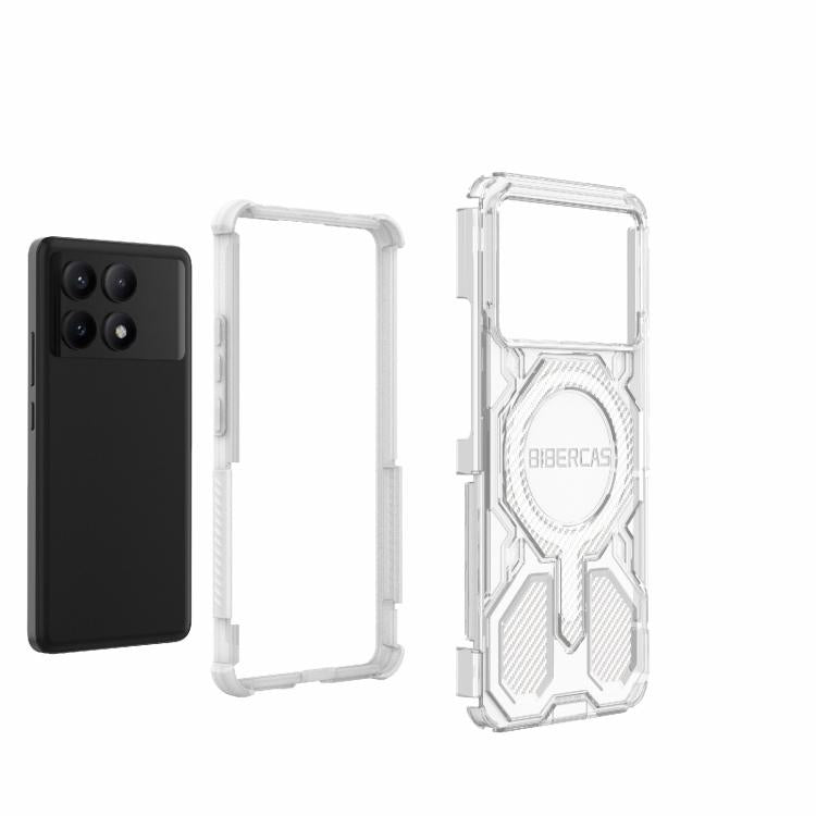 For Redmi K70E BIBERCAS Transparent Color Series MagSafe Air Bag Shockproof Phone Case