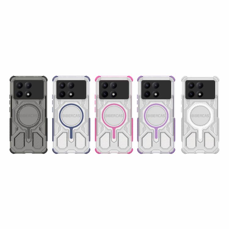 For Redmi K70E BIBERCAS Transparent Color Series MagSafe Air Bag Shockproof Phone Case