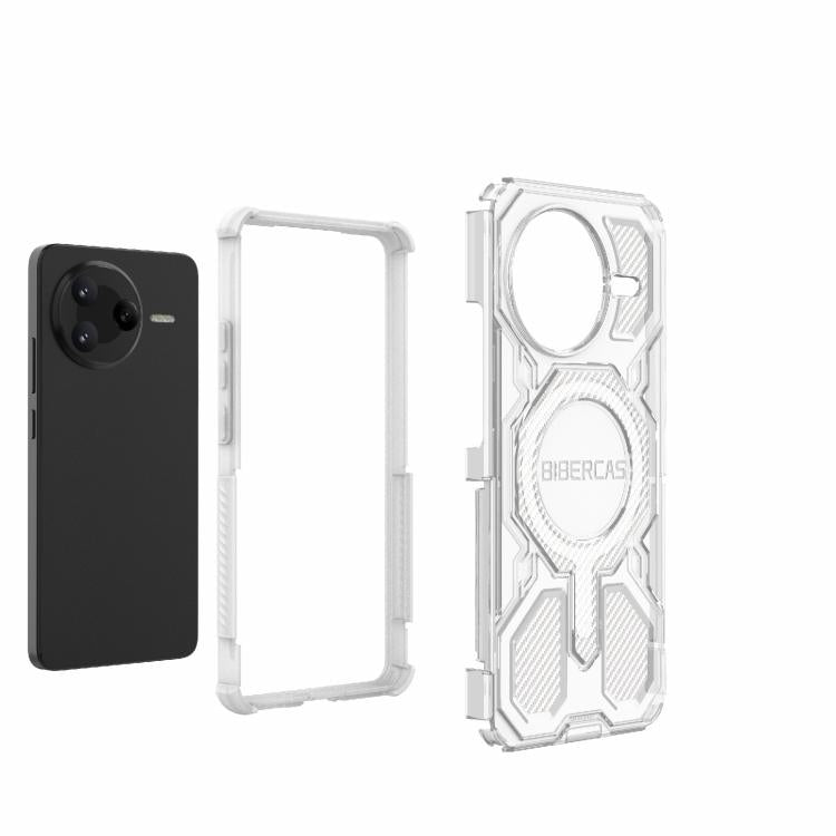 For Redmi K80 BIBERCAS Transparent Color Series MagSafe Air Bag Shockproof Phone Case