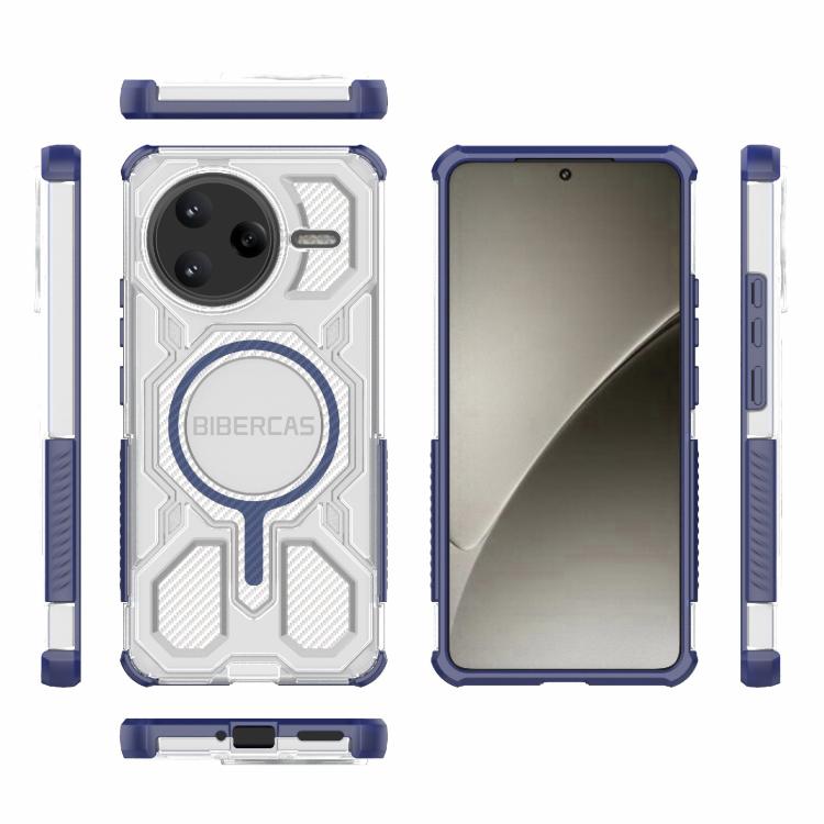 For Redmi K80 Pro BIBERCAS Transparent Color Series MagSafe Air Bag Shockproof Phone Case
