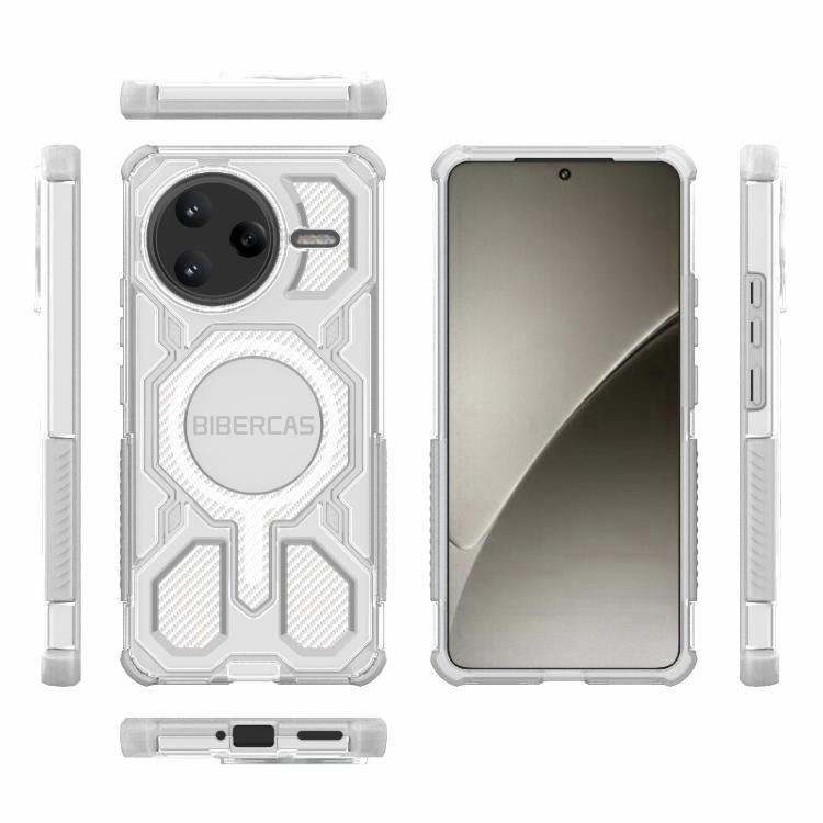 For Redmi K80 Pro BIBERCAS Transparent Color Series MagSafe Air Bag Shockproof Phone Case