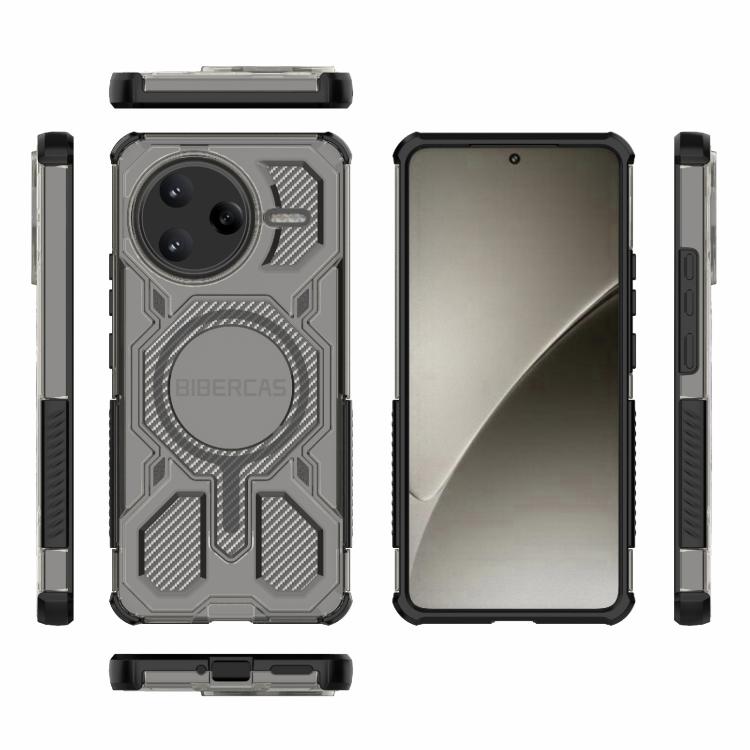 For Redmi K80 Pro BIBERCAS Transparent Color Series MagSafe Air Bag Shockproof Phone Case