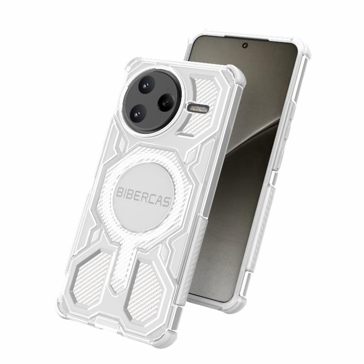 For Redmi K80 Pro BIBERCAS Transparent Color Series MagSafe Air Bag Shockproof Phone Case
