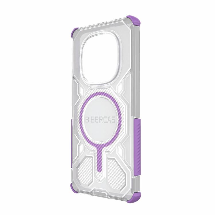 For Redmi Note 14 Pro 5G BIBERCAS Transparent Color Series MagSafe Air Bag Shockproof Phone Case