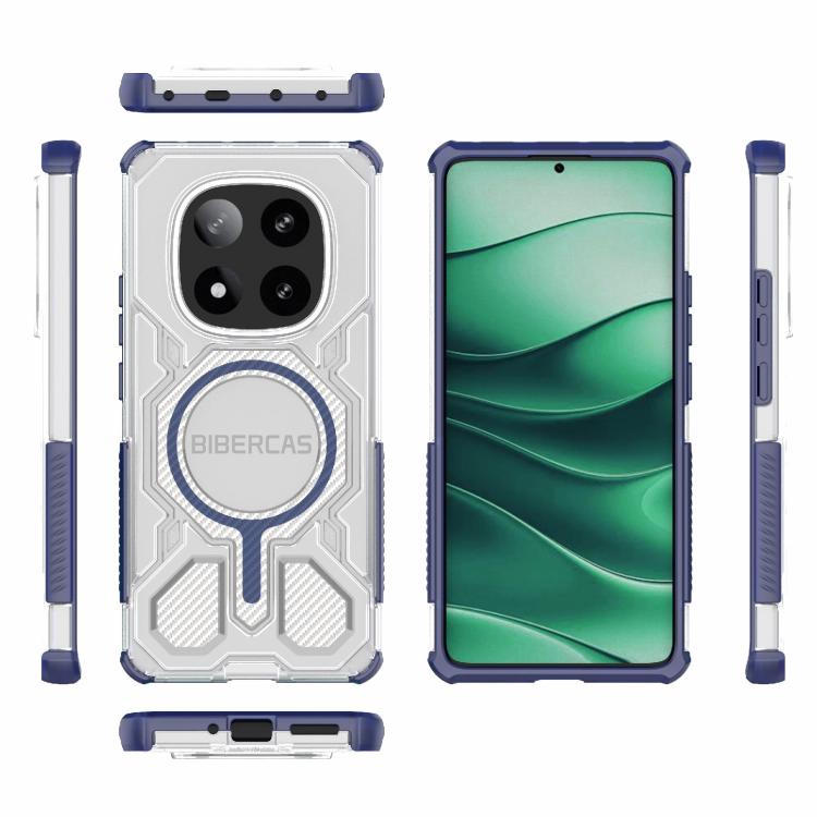 For Redmi Note 14 Pro 5G BIBERCAS Transparent Color Series MagSafe Air Bag Shockproof Phone Case