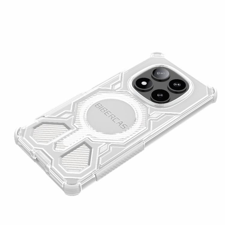 For Redmi Note 14 Pro 5G BIBERCAS Transparent Color Series MagSafe Air Bag Shockproof Phone Case