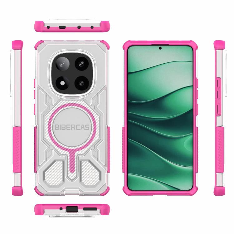 For Redmi Note 14 Pro 5G BIBERCAS Transparent Color Series MagSafe Air Bag Shockproof Phone Case