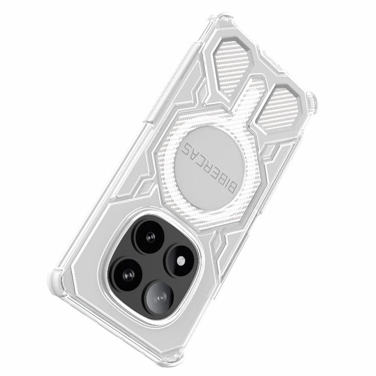 For Redmi Note 14 Pro 5G BIBERCAS Transparent Color Series MagSafe Air Bag Shockproof Phone Case