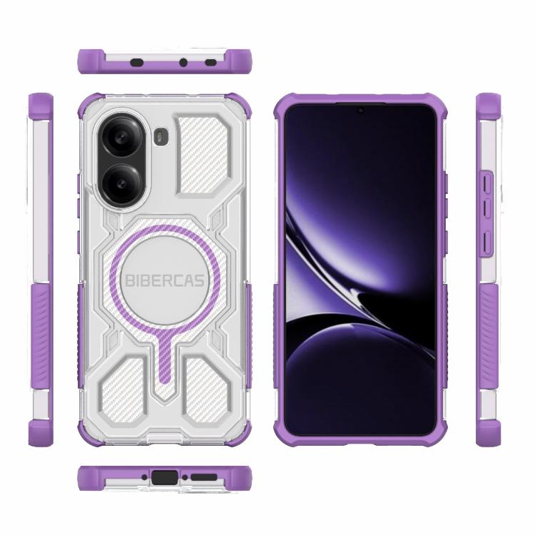 For Redmi Turbo 4 BIBERCAS Transparent Color Series MagSafe Air Bag Shockproof Phone Case