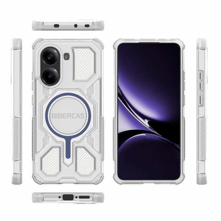 For Redmi Turbo 4 BIBERCAS Transparent Color Series MagSafe Air Bag Shockproof Phone Case