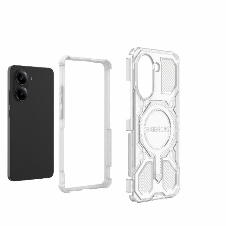 For Redmi Turbo 4 BIBERCAS Transparent Color Series MagSafe Air Bag Shockproof Phone Case