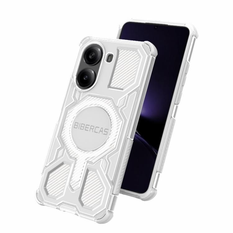 For Redmi Turbo 4 BIBERCAS Transparent Color Series MagSafe Air Bag Shockproof Phone Case