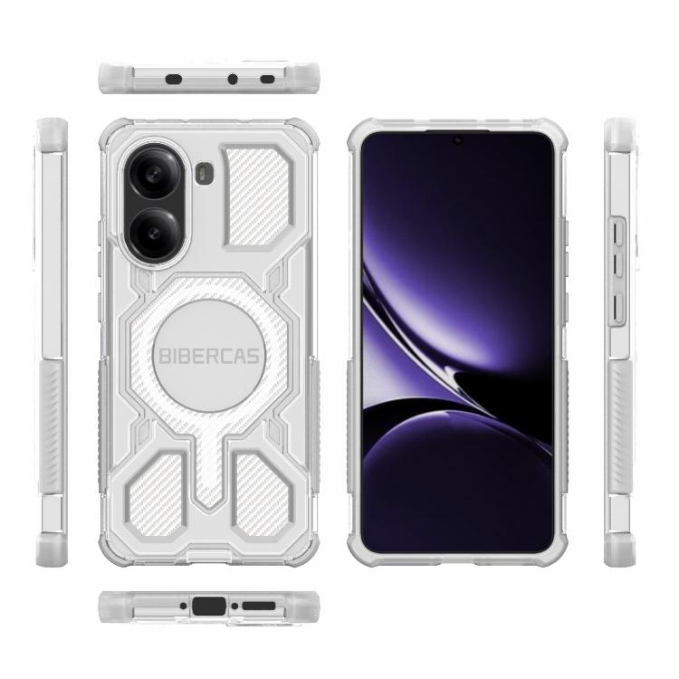For Redmi Turbo 4 BIBERCAS Transparent Color Series MagSafe Air Bag Shockproof Phone Case