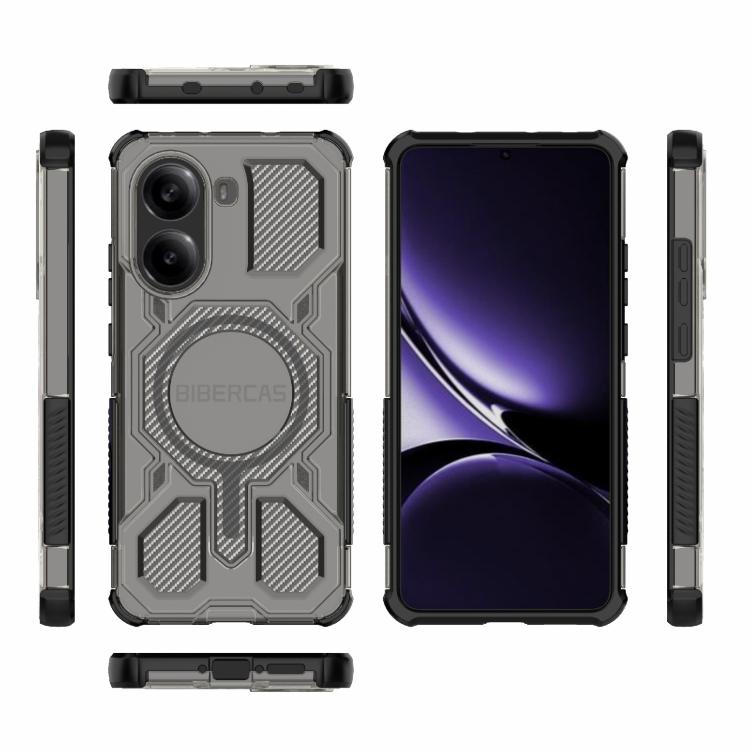 For Redmi Turbo 4 BIBERCAS Transparent Color Series MagSafe Air Bag Shockproof Phone Case