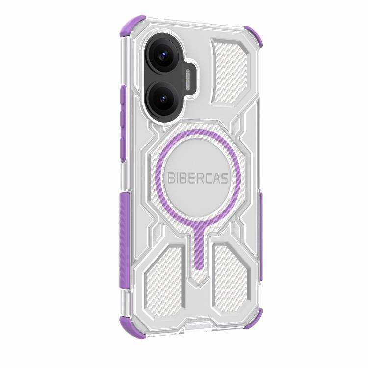 For Redmi Turbo 4 Pro 5G BIBERCAS Transparent Color Series MagSafe Air Bag Shockproof Phone Case