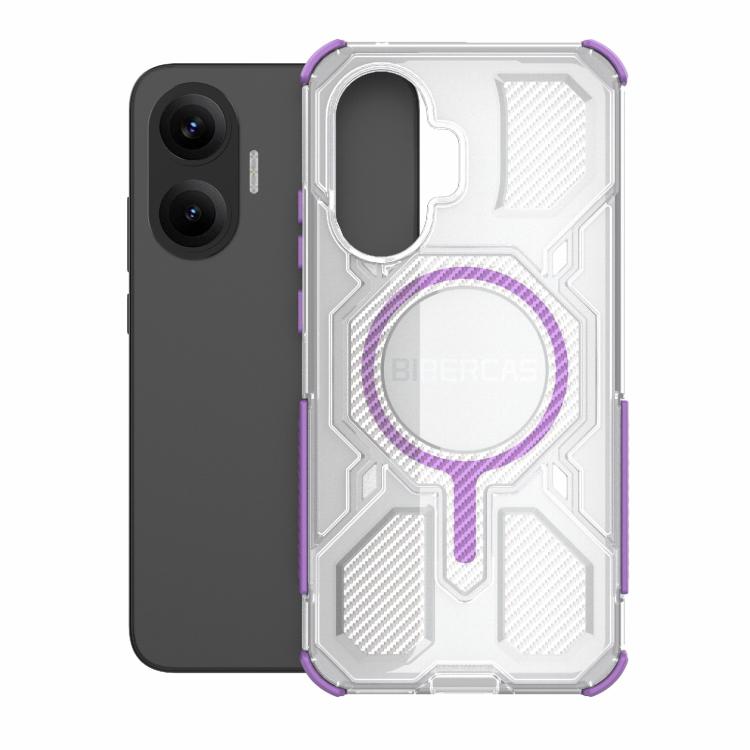 For Redmi Turbo 4 Pro 5G BIBERCAS Transparent Color Series MagSafe Air Bag Shockproof Phone Case