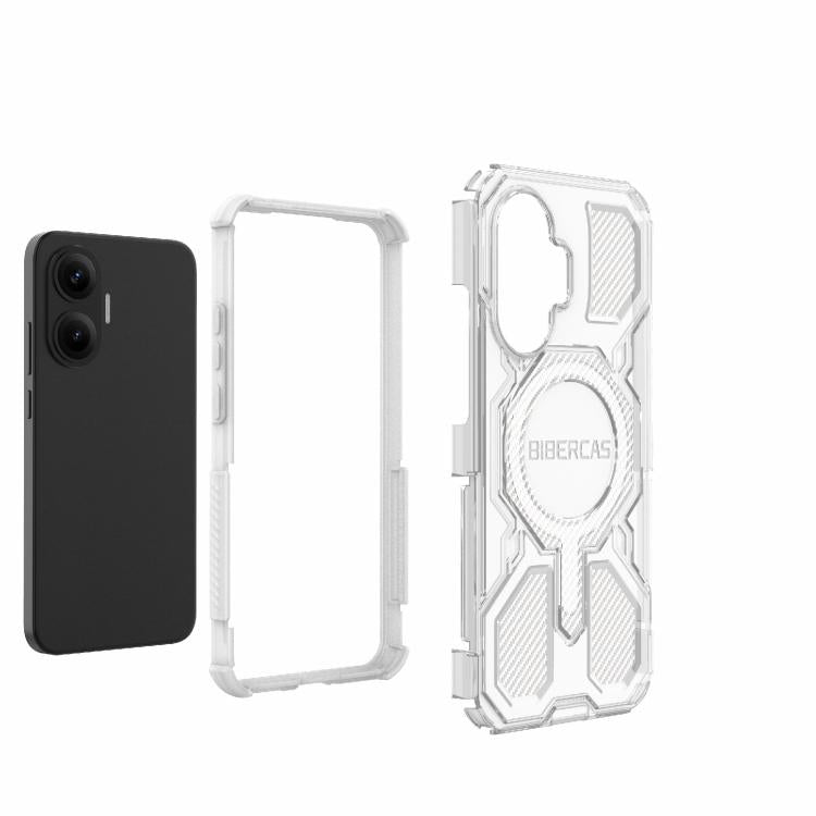 For Redmi Turbo 4 Pro 5G BIBERCAS Transparent Color Series MagSafe Air Bag Shockproof Phone Case