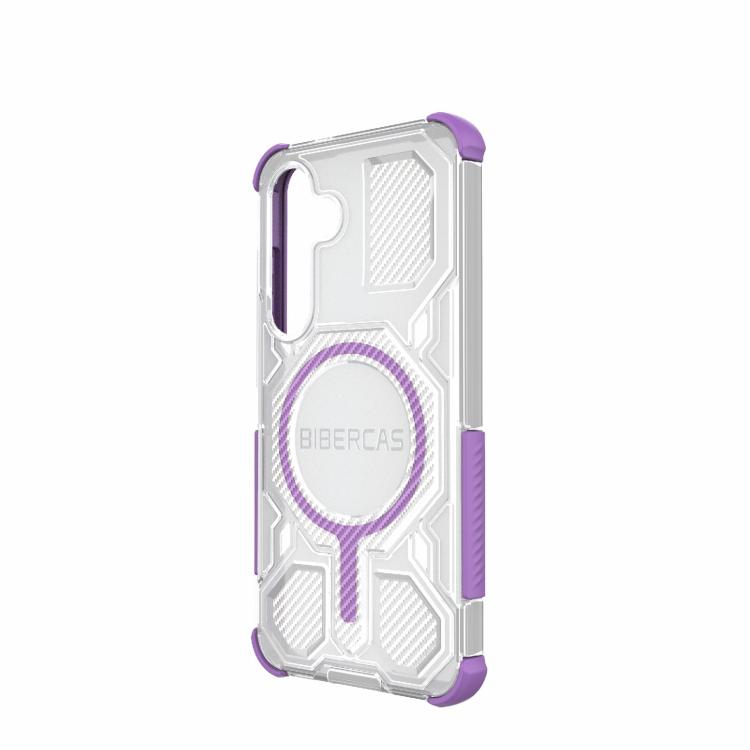 For Samsung Galaxy S25 5G BIBERCAS Transparent Color Series MagSafe Air Bag Shockproof Phone Case