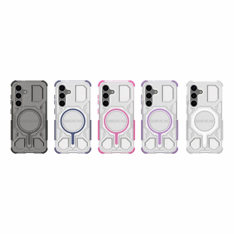 For Samsung Galaxy S25 5G BIBERCAS Transparent Color Series MagSafe Air Bag Shockproof Phone Case