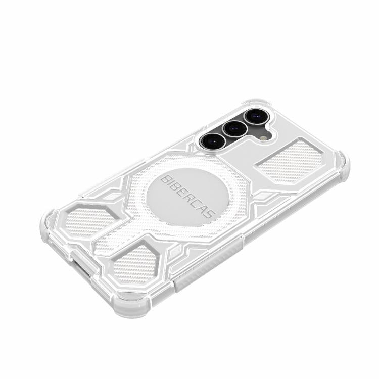 For Samsung Galaxy S25 5G BIBERCAS Transparent Color Series MagSafe Air Bag Shockproof Phone Case