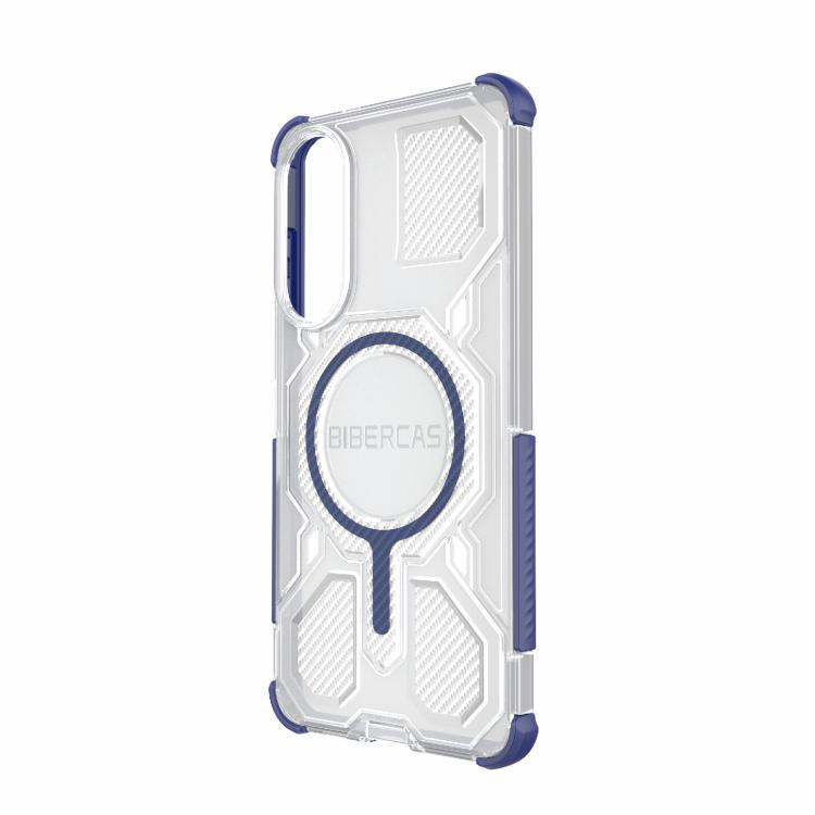 For Samsung Galaxy S25 Edge 5G BIBERCAS Transparent Color Series MagSafe Air Bag Shockproof Phone Case