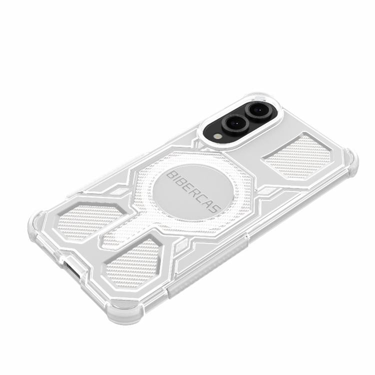 For Samsung Galaxy S25 Edge 5G BIBERCAS Transparent Color Series MagSafe Air Bag Shockproof Phone Case