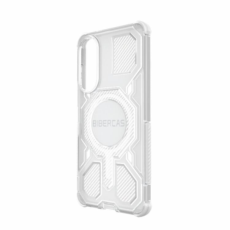For Samsung Galaxy S25 Edge 5G BIBERCAS Transparent Color Series MagSafe Air Bag Shockproof Phone Case