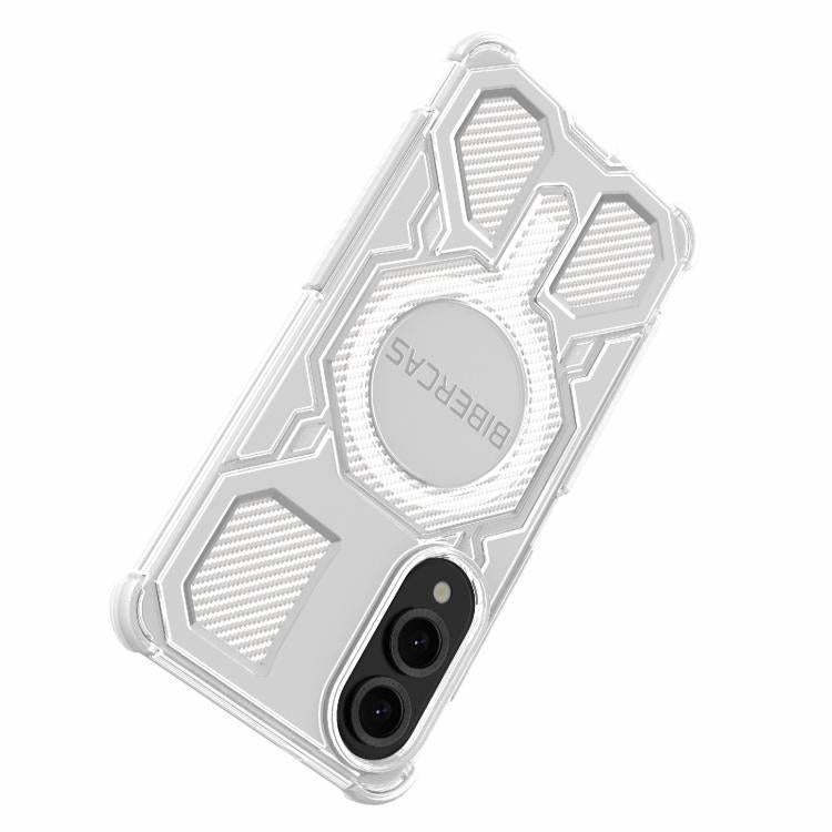 For Samsung Galaxy S25 Edge 5G BIBERCAS Transparent Color Series MagSafe Air Bag Shockproof Phone Case