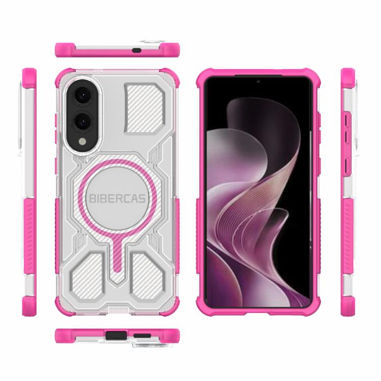 For Samsung Galaxy S25 Edge 5G BIBERCAS Transparent Color Series MagSafe Air Bag Shockproof Phone Case