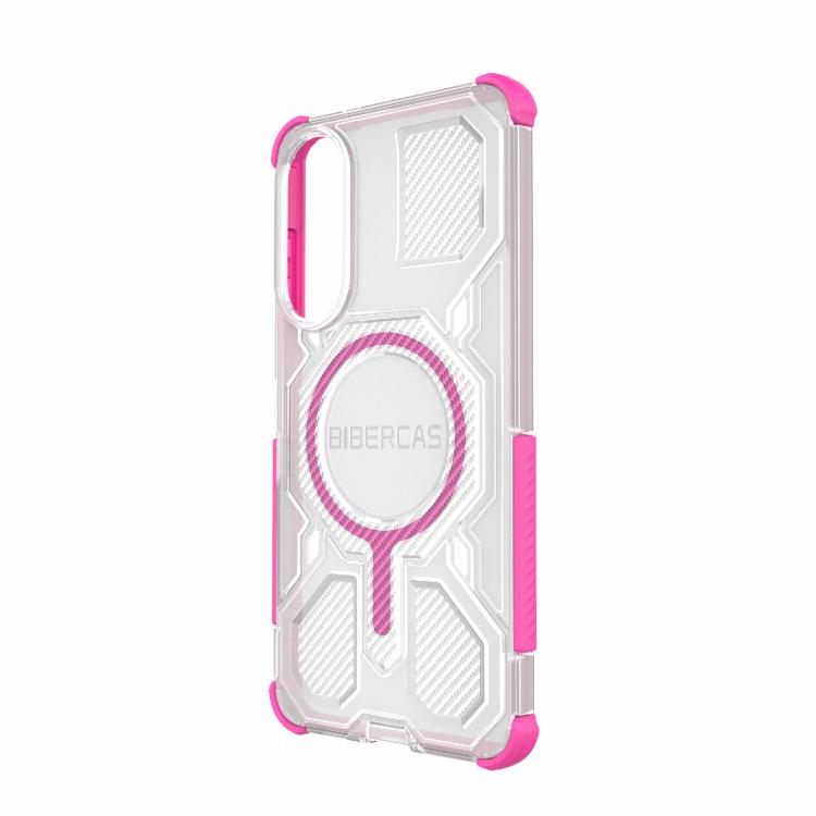 For Samsung Galaxy S25 Edge 5G BIBERCAS Transparent Color Series MagSafe Air Bag Shockproof Phone Case