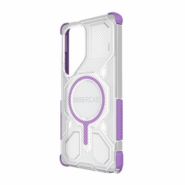 For Samsung Galaxy S25 Ultra 5G BIBERCAS Transparent Color Series MagSafe Air Bag Shockproof Phone Case
