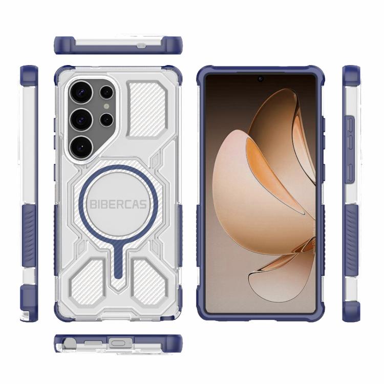For Samsung Galaxy S25 Ultra 5G BIBERCAS Transparent Color Series MagSafe Air Bag Shockproof Phone Case