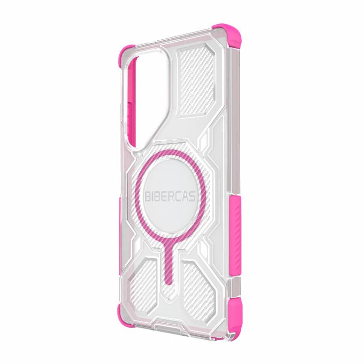 For Samsung Galaxy S25 Ultra 5G BIBERCAS Transparent Color Series MagSafe Air Bag Shockproof Phone Case