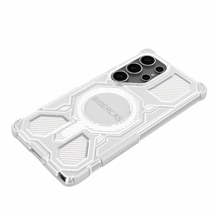 For Samsung Galaxy S25 Ultra 5G BIBERCAS Transparent Color Series MagSafe Air Bag Shockproof Phone Case