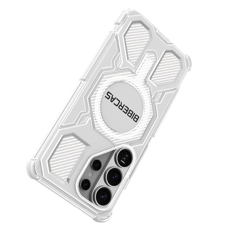 For Samsung Galaxy S26 Ultra 5G BIBERCAS Transparent Color Series MagSafe Air Bag Shockproof Phone Case