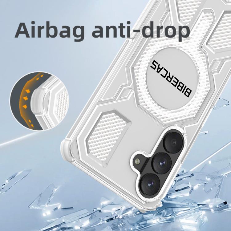 For Samsung Galaxy S26+ 5G BIBERCAS Transparent Color Series MagSafe Air Bag Shockproof Phone Case