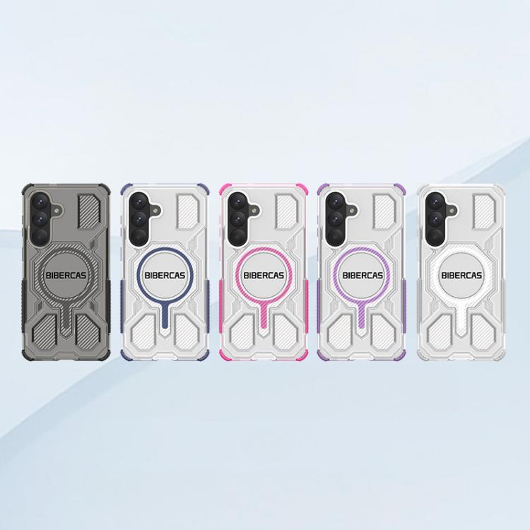 For Samsung Galaxy S26+ 5G BIBERCAS Transparent Color Series MagSafe Air Bag Shockproof Phone Case