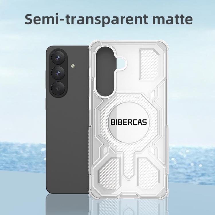 For Samsung Galaxy S26+ 5G BIBERCAS Transparent Color Series MagSafe Air Bag Shockproof Phone Case