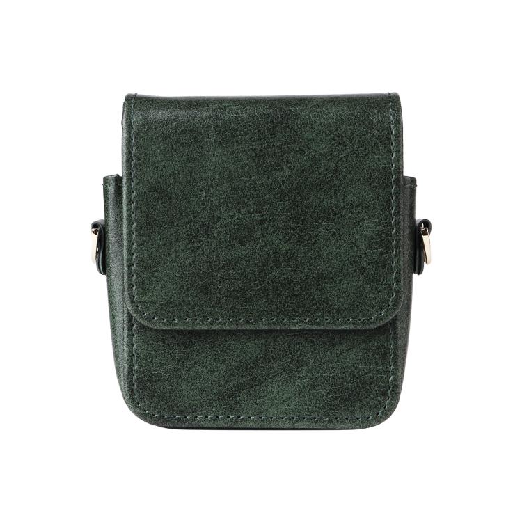 For Samsung Galaxy Z Flip7 / 6 / 5 / 4 Mini Long Shoulder Chain Crossbody Folding Magnetic Leather Phone Bag