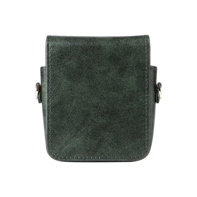 For Samsung Galaxy Z Flip7 / 6 / 5 / 4 Mini Long Shoulder Chain Crossbody Folding Magnetic Leather Phone Bag
