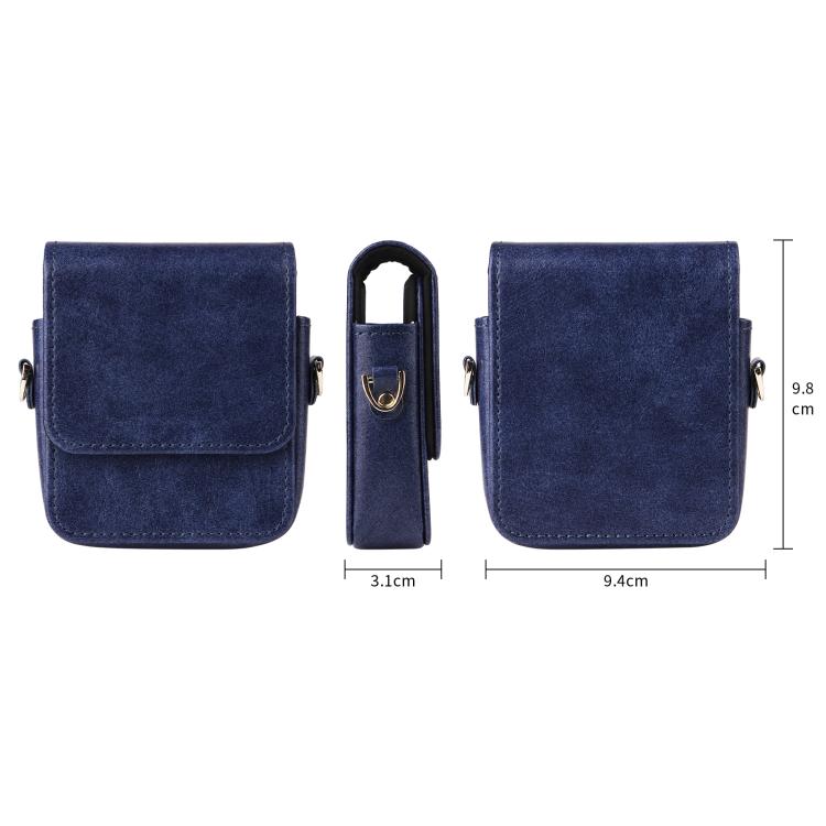 For ZTE nubia Flip3 / nubia Flip2 / Flip Mini Long Shoulder Chain Crossbody Folding Magnetic Leather Phone Bag