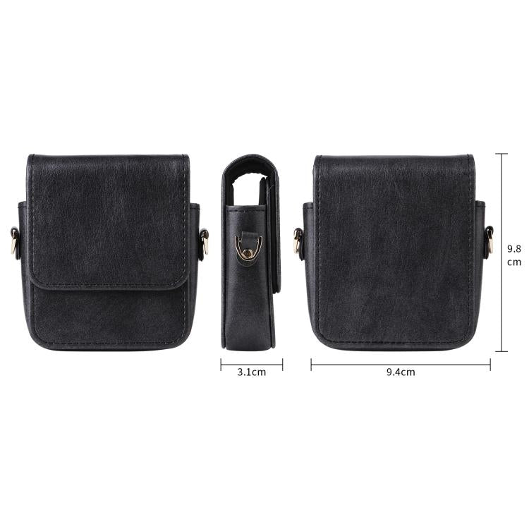 For ZTE nubia Flip3 / nubia Flip2 / Flip Mini Long Shoulder Chain Crossbody Folding Magnetic Leather Phone Bag