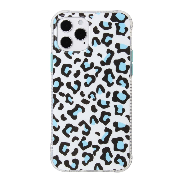 For iPhone 12 mini Leopard Print Shockproof TPU + Acrylic Protective Case with Detachable Buttons